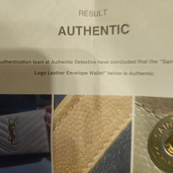 Authentic YSL Cassandre Large Flap Wallet in Grained Leather - Picture 7 of 8